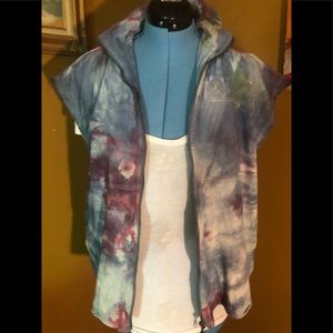 Vintage Distressed and Tied Dyed Vest.